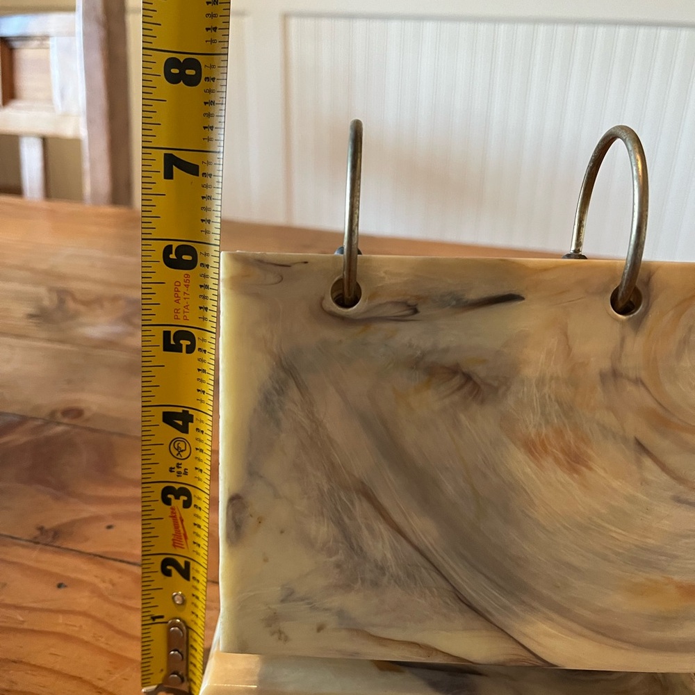 Vintage Faux Marble Resin Flip Photo Holder - Picture 11 of 16